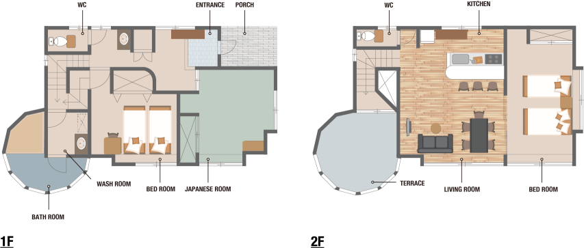 全部屋オーシャンビューのこだわり別荘(間取り)